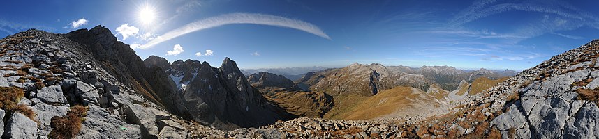 360° Panoramics of Lechquellengebirge