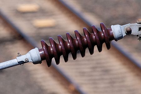 Electrical insulator used at railways