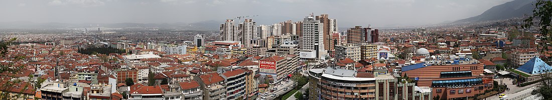Panoramic view of Bursa, Turkey.