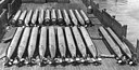 U.S. Navy Bliss-Leavitt Mark 8 torpedoes on a barge, circa in 1925 (NH 82563).jpg