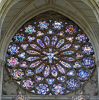 Lancing College Chapel - Rose Window (geograph 4464068).jpg