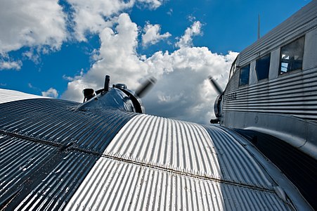 Corrugated iron covering, Junkers JU52