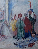 James Ensor (1892) De zonderlinge maskers 001.jpg